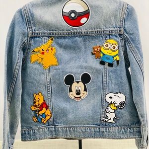 Jean jacket for boy with patches